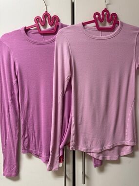 Lululemon hold tight long sleeve Dahlia mauve pink size 2
